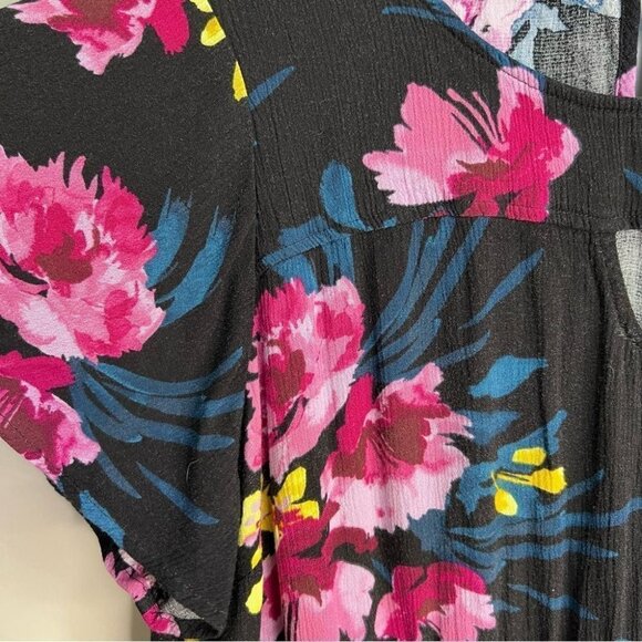 TORRID  Floral Babydoll Tunic Top Size 3 - Picture 3 of 11